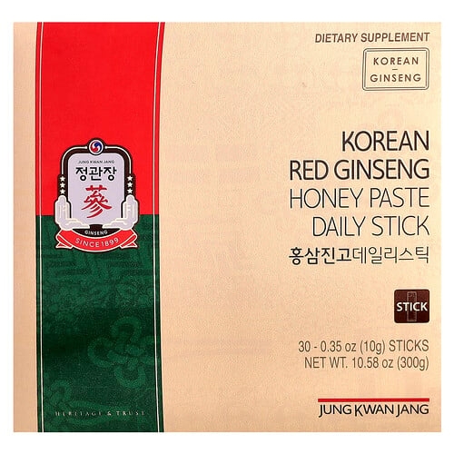 Jungkwanjang Korean Red Ginseng Honey Paste Daily Stick 30 Sticks 0 35 Oz 10 G Each product image