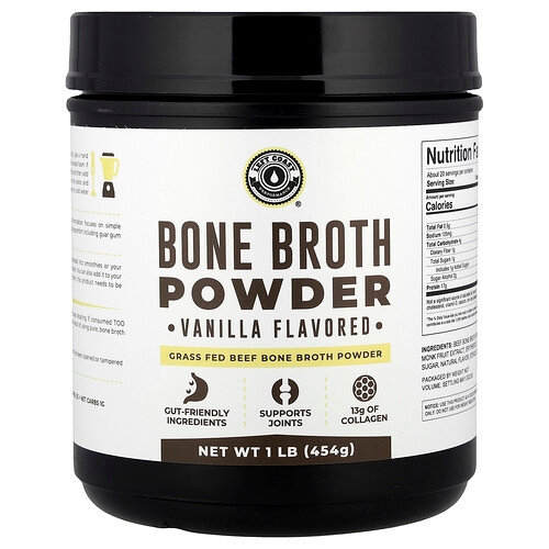 Left Coast Performance Bone Broth Powder Vanilla 1 Lb 454 G product image