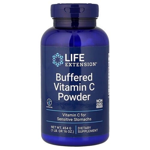 Life Extension Buffered Vitamin C Powder 16 Oz 454 G product image