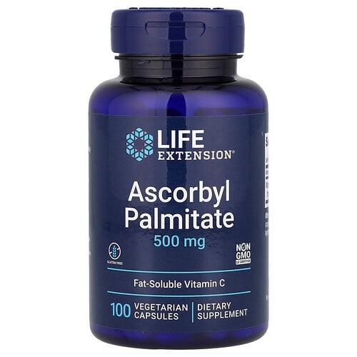Life Extension Ascorbyl Palmitate 500 Mg 100 Vegetarian Capsules product image