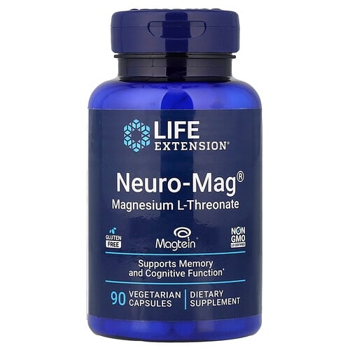 Life Extension Neuro Mag Magnesium L Threonate 90 Vegetarian Capsules 48 Mg Per Capsule product image