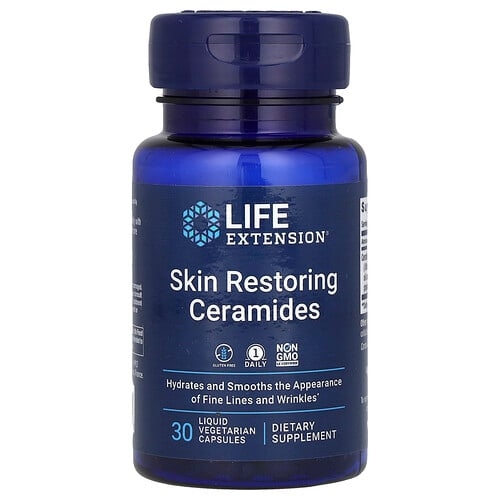 Life Extension Skin Restoring Ceramides 30 Liquid Vegetarian Capsules product image