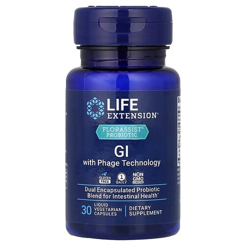 Life Extension Florassist Probiotic Gi With Phage Technology 30 Liquid Vegetarian Capsules product image