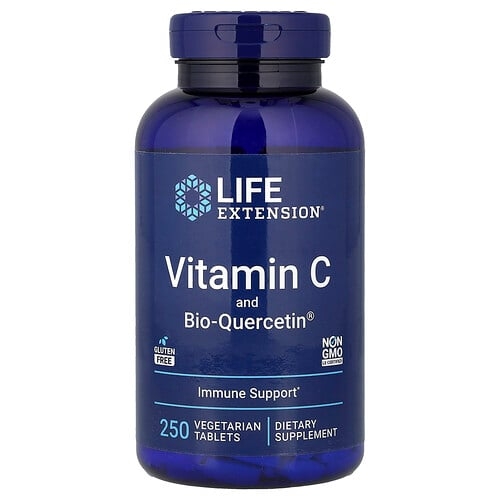 Life Extension Vitamin C And Bio Quercetin 250 Vegetarian Tablets product image