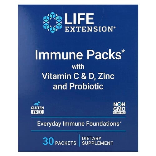 Life Extension Immune Packs With Vitamin C D Zinc And Probiotic 30 Packets product image