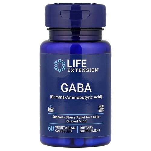 Life Extension Gaba 60 Vegetarian Capsules product image