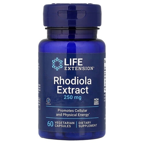 Life Extension Rhodiola Extract 250 Mg 60 Vegetarian Capsules product image