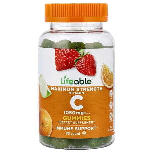 Lifeable Vitamin C Gummies Fruit 90 Gummies 350 Mg Per Gummy product image