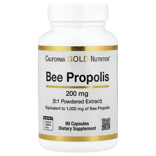California Gold Nutrition Bee Propolis 1 000 Mg 90 Capsules product image