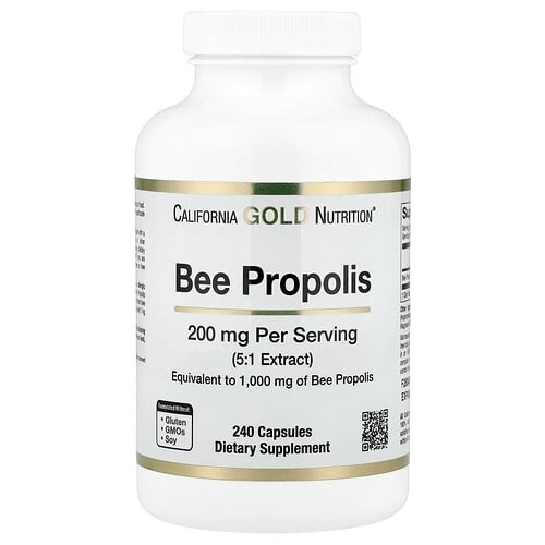 California Gold Nutrition Bee Propolis 1 000 Mg 240 Capsules product image