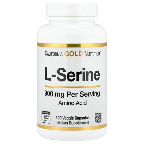 California Gold Nutrition L Serine 900 Mg 120 Veggie Capsules product image