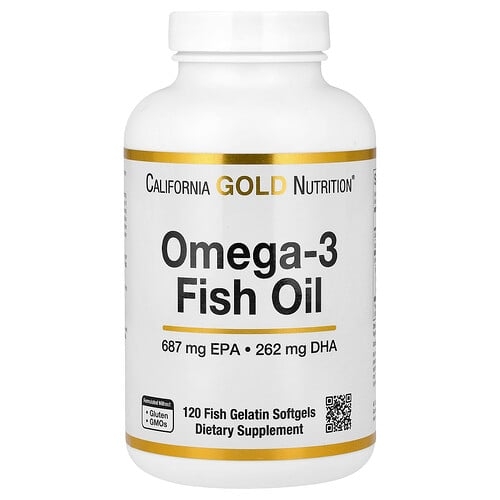 California Gold Nutrition Omega 3 Fish Oil 120 Fish Gelatin Softgels 1 250 Mg Per Softgel product image