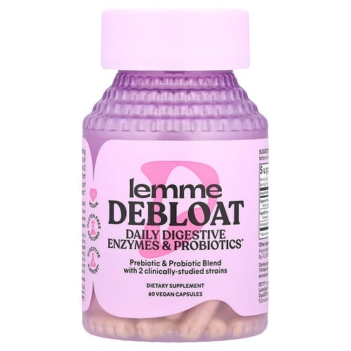 Lemme Debloat Daily Digestive Enzymes Probiotics 60 Vegan Capsules product image