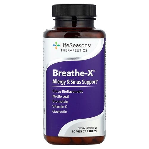 Lifeseasons Breathe X Allergy Sinus Support 90 Veg Capsules product image