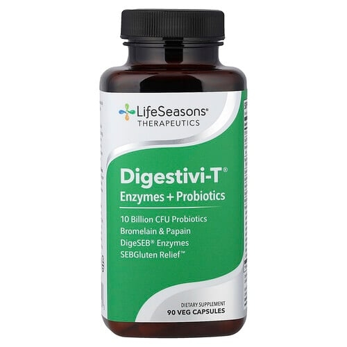 Lifeseasons Digestivi T Enzymes Probiotics 90 Veg Capsules product image