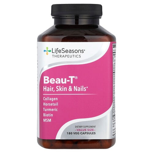 Lifeseasons Therapeutics Beau T Hair Skin Nails 180 Veg Capsules product image