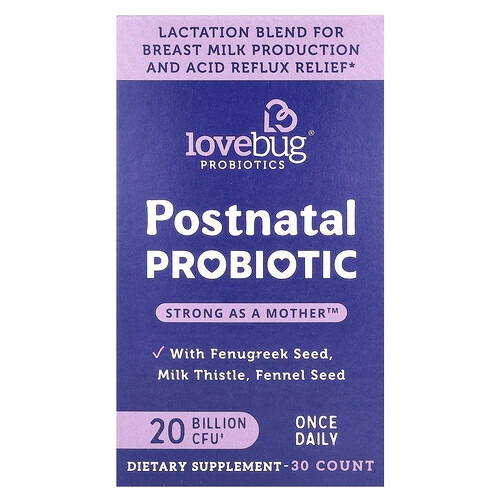Lovebug Probiotics Postnatal Probiotic 20 Billion Cfu 30 Capsules product image