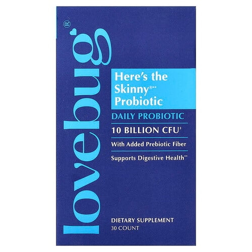 Lovebug Probiotics Here S The Skinny Probiotic 30 Tablets product image