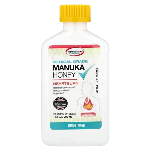 Manukaguard Medical Grade Manuka Honey Natural Lemon Peach 6 8 Oz 200 Ml product image