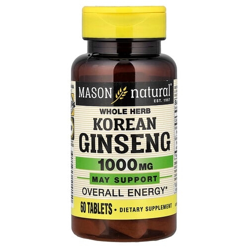 Mason Natural Whole Herb Korean Ginseng 60 Tablets product image