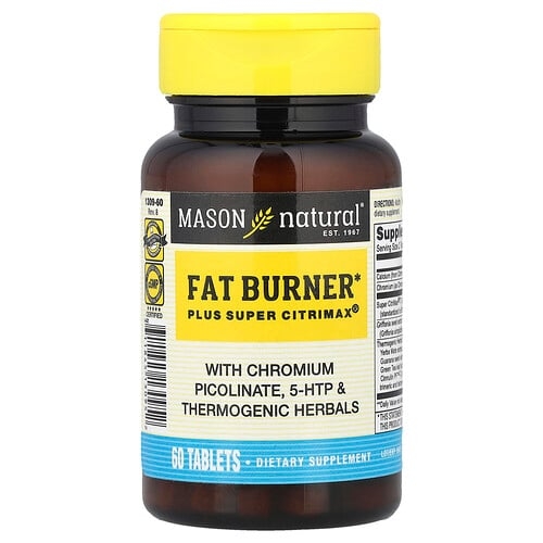 Mason Natural Fat Burner Plus Super Citrimax 60 Tablets product image