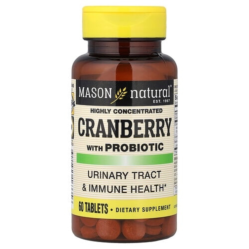 Mason Natural Highly Concentrated Cranberry With Probiotic 60 Tablets product image