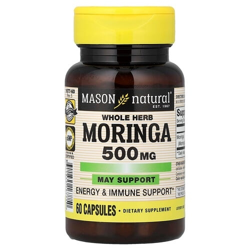 Mason Natural Whole Herb Moringa 500 Mg 60 Capsules product image