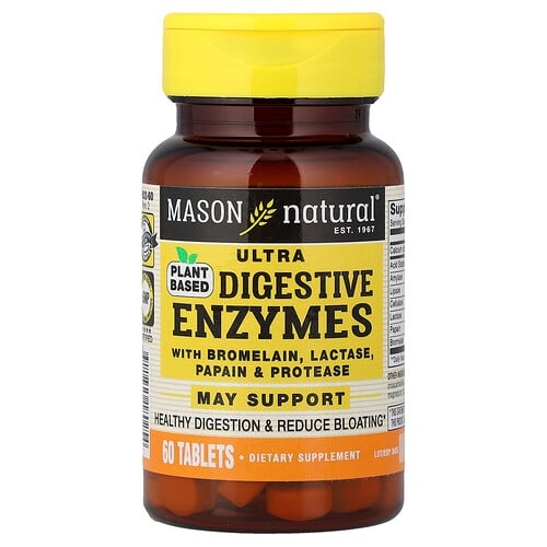Mason Natural Plant Based Ultra Digestive Enzymes 60 Tablets product image