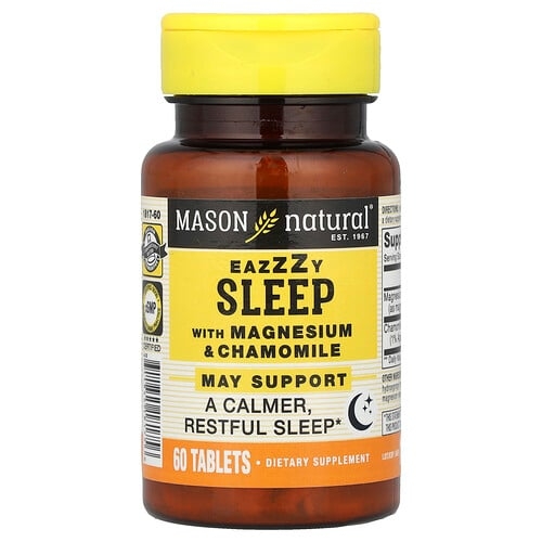 Mason Natural Eazzzy Sleep With Magnesium Chamomile 60 Tablets product image