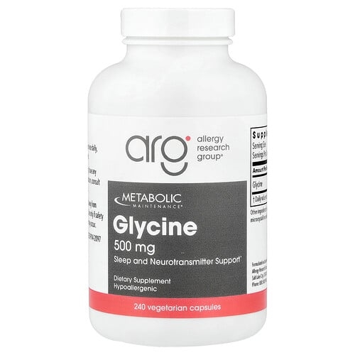 Metabolic Maintenance Glycine 500 Mg 240 Vegetarian Capsules product image