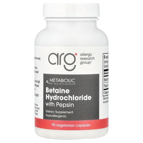 Metabolic Maintenance Betaine Hydrochloride With Pepsin 90 Vegetarian Capsules product image