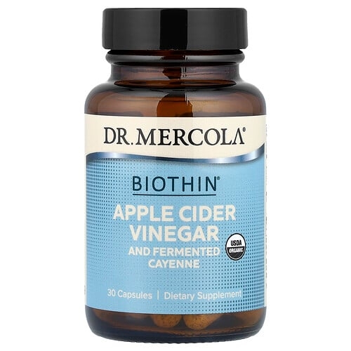 Dr Mercola Biothin Apple Cider Vinegar And Fermented Cayenne 30 Capsules product image