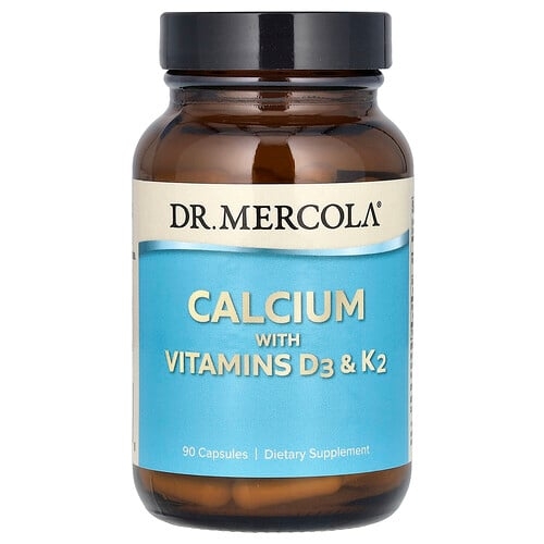 Dr Mercola Calcium With Vitamins D3 K2 90 Capsules product image