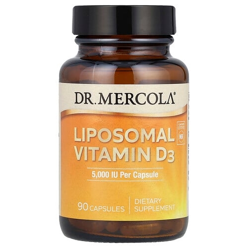 Dr Mercola Liposomal Vitamin D3 125 Mcg 5 000 Iu 90 Capsules product image