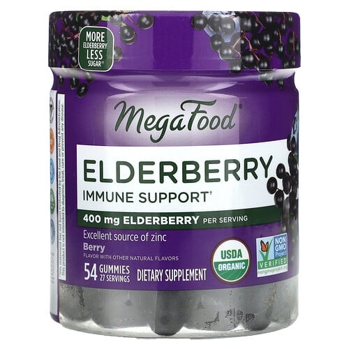 Megafood Elderberry Immune Support Gummies Berry 54 Gummies product image