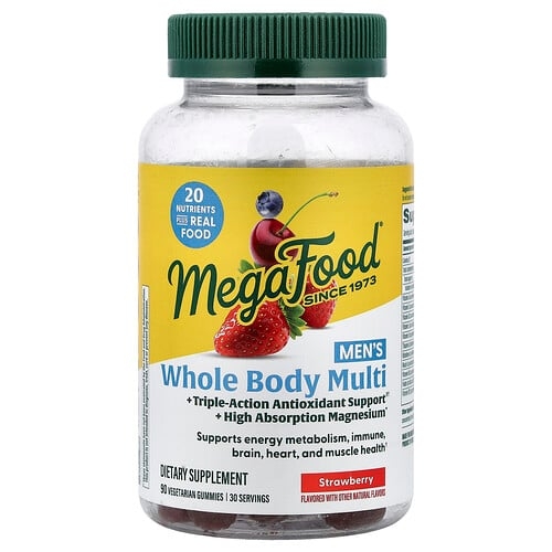 Megafood Men S Whole Body Multi Gummy Strawberry 90 Vegetarian Gummies product image