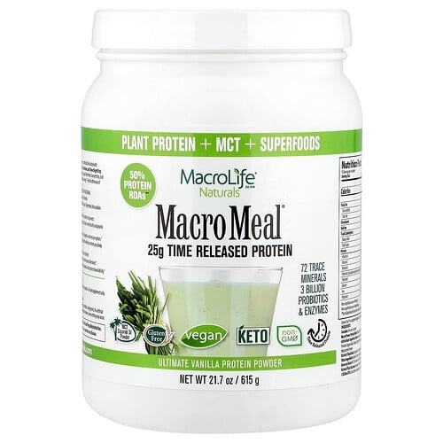 Macrolife Naturals Macro Meal Ultimate Protein Powder Vanilla 21 7 Oz 615 G product image