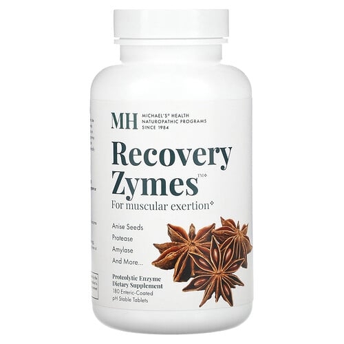 Michael S Health Recovery Zymes 180 Enteric Coated Ph Stable Tablets product image