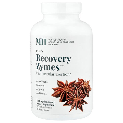 Michael S Health Recovery Zymes 270 Enteric Coated Ph Stable Tablets product image