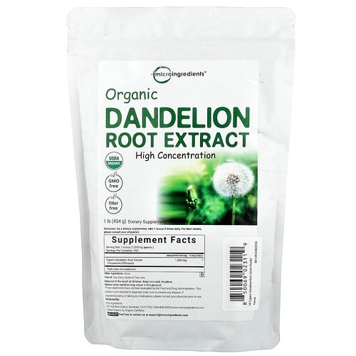 Micro Ingredients Organic Dandelion Root Extract High Concentration 1 Lb 454 G product image