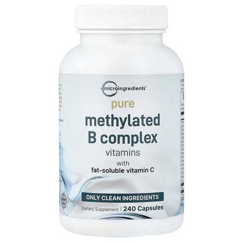 Micro Ingredients Pure Methylated B Complex Vitamins With Vitamin C 240 Capsules product image