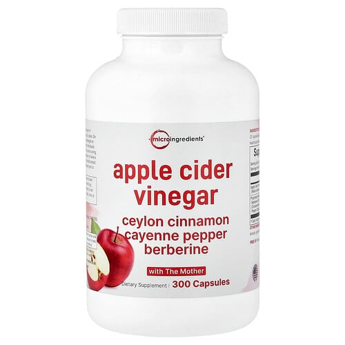 Micro Ingredients Apple Cider Vinegar With The Mother 300 Capsules product image