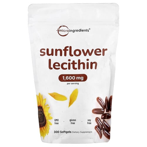 Micro Ingredients Sunflower Lecithin 300 Softgels 800 Mg Per Softgel product image
