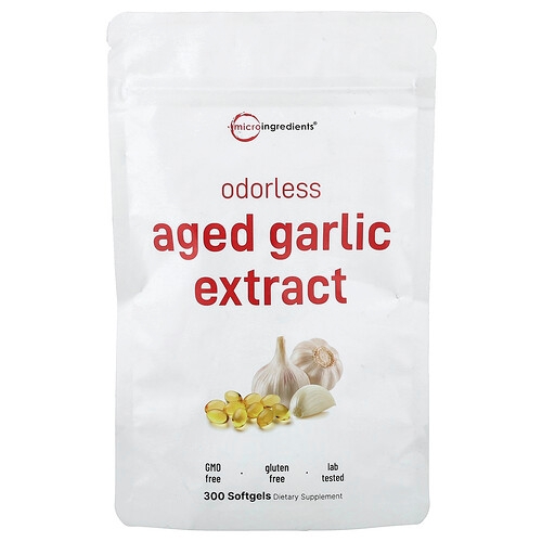Micro Ingredients Odorless Aged Garlic Extract 300 Softgels 250 Mg Per Softgel product image