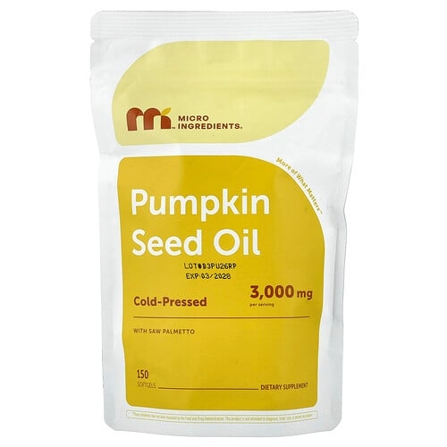 Micro Ingredients Pumpkin Seed Oil With Saw Palmetto 150 Softgels product image