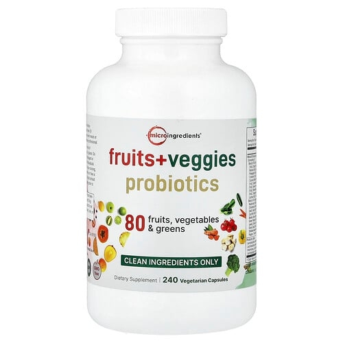 Micro Ingredients Fruits Veggies Probiotics 240 Vegetarian Capsules product image