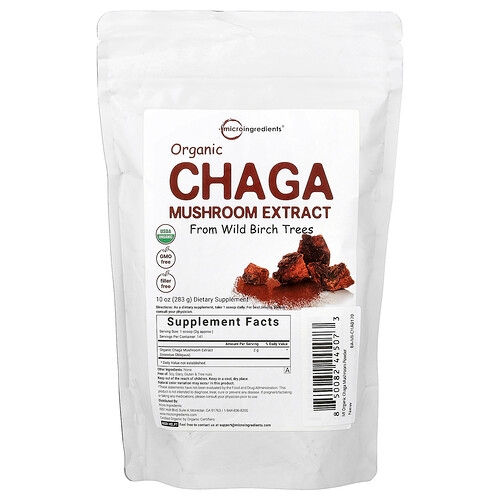 Micro Ingredients Organic Chaga Mushroom Extract 10 Oz 283 G product image