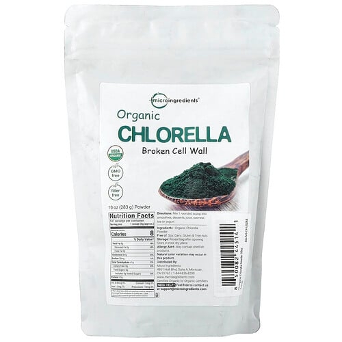 Micro Ingredients Organic Chlorella Broken Cell Wall 10 Oz 283 G product image
