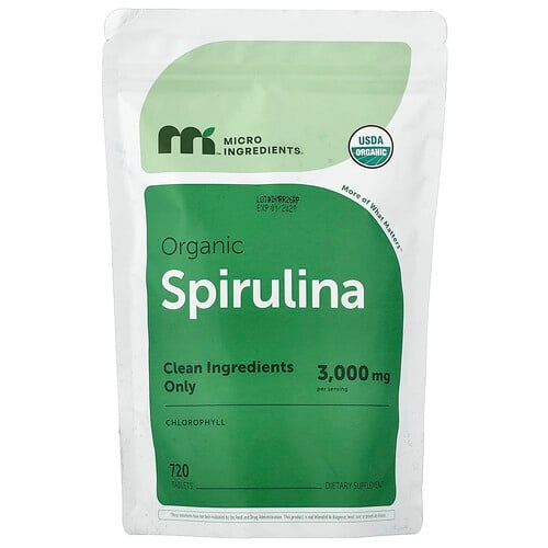 Micro Ingredients Organic Spirulina 720 Tablets 500 Mg Per Tablet product image