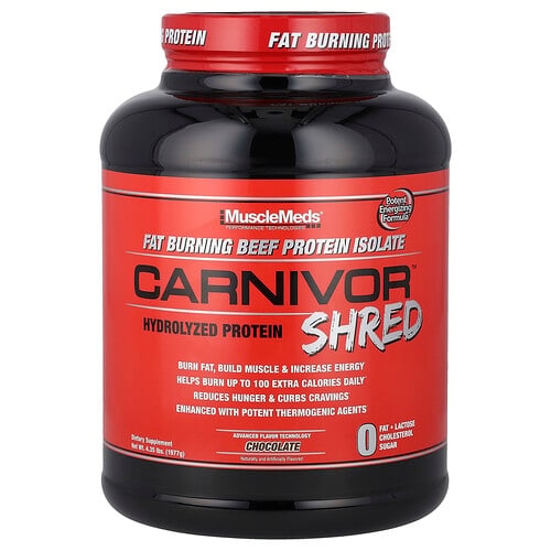 Musclemeds Carnivor Shred Hydrolyzed Protein Chocolate 4 35 Lbs 1 977 G product image